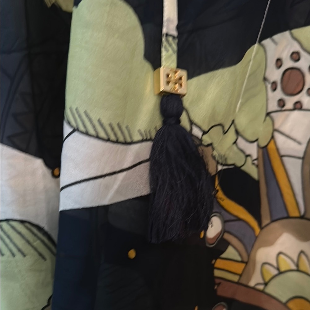 NEW Tory Burch Caftan Navy Sundial Beach Swim Coverup - Size S - Picture 7 of 11